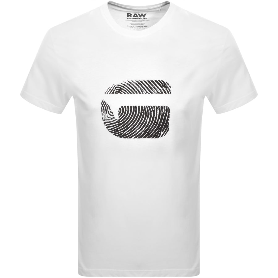 G-Star Finger Print Burger T Shirt White | Mainline Menswear